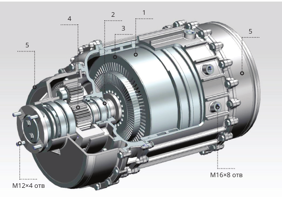 Схема тягового электродвигателя (ТЭД) Новомет